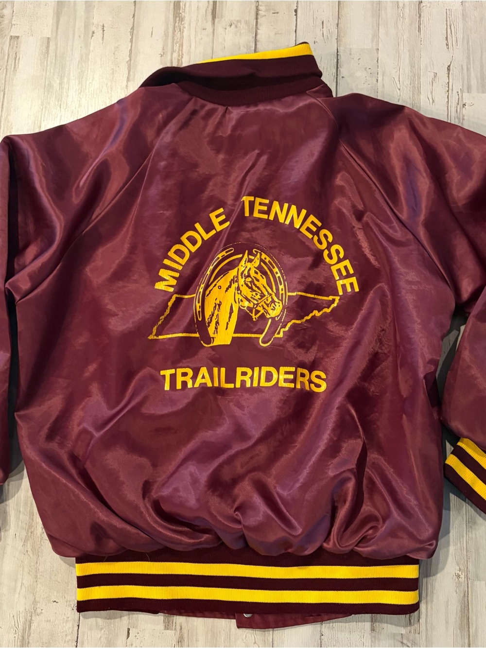 Vintage Jacket with Gold Stripe Trim Middle Tennessee Trailriders Medium